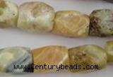 CNG832 15.5 inches 13*18mm faceted nuggets yellow opal beads