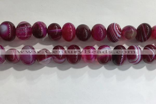 CNG8383 15.5 inches 12*16mm nuggets striped agate beads wholesale