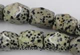 CNG841 15.5 inches 13*18mm faceted nuggets dalmatian jasper beads