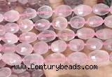 CNG8507 11*15mm - 13*18mm faceted nuggets rose quartz beads