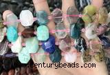 CNG8553 13*18mm - 15*25mm faceted freeform mixed gemstone beads