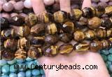 CNG8571 12*16mm - 15*20mm faceted nuggets yellow tiger eye beads