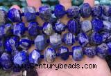 CNG8601 12*16mm - 13*18mm faceted nuggets lapis lazuli beads