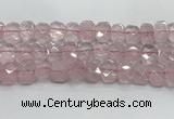 CNG8611 10*13mm - 12*16mm faceted freeform rose quartz beads