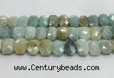 CNG8618 10*13mm - 12*16mm faceted freeform amazonite beads