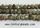 CNG8619 10*13mm - 12*16mm faceted freeform rhyolite beads