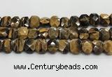 CNG8620 10*13mm - 12*16mm faceted freeform yellow tiger eye beads