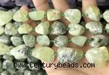 CNG8663 12*16mm - 18*25mm nuggets green rutilated quartz beads