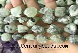 CNG8664 12*16mm - 18*25mm nuggets green rutilated quartz beads