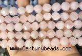 CNG8693 15.5 inches 10mm faceted nuggets rose quartz beads