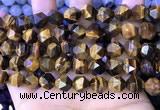 CNG8726 15.5 inches 10mm faceted nuggets yellow tiger eye beads