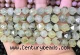 CNG8729 15.5 inches 8mm faceted nuggets prehnite gemstone beads