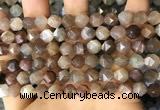 CNG8751 15.5 inches 8mm faceted nuggets moonstone beads wholesale