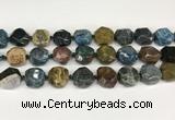 CNG8793 16*17mm - 18*19mm faceted nuggets agate  beads