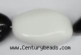 CNG88 15.5 inches 13*18mm - 25*35mm nuggets black & white agate beads