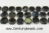 CNG8824 15.5 inches 16mm - 20mm faceted freeform labradorite beads