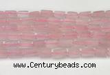 CNG8846 15.5 inches 8*12mm - 10*16mm nuggets matte rose quartz beads