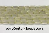 CNG8851 15.5 inches 8*12mm - 10*16mm nuggets matte lemon quartz beads