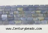 CNG8857 8*12mm - 10*16mm nuggets matte blue chalcedony beads