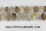 CNG8901 10*25mm - 14*30mm faceted nuggets scenic quartz beads