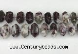 CNG8904 10*25mm - 14*30mm faceted nuggets tourmaline beads