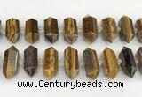 CNG8918 10*25mm - 15*30mm faceted nuggets yellow tiger eye beads