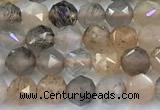 CNG9103 15 inches 4mm faceted nuggets sunstone beads