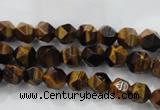 CNG935 15 inches 6mm faceted nuggets yellow tiger eye beads