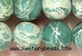 CNI368 15.5 inches 8mm round blue impression jasper beads