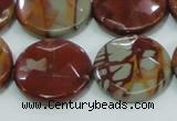 CNJ01 15.5 inches 25mm faceted coin natural noreena jasper beads