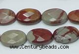 CNJ10 15.5 inches 13*18mm faceted oval natural noreena jasper beads