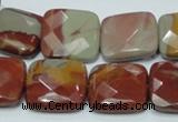 CNJ16 15.5 inches 20*20mm faceted square natural noreena jasper beads