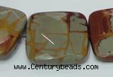 CNJ17 15.5 inches 30*30mm faceted square natural noreena jasper beads