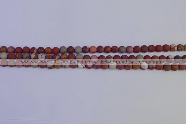 CNJ300 15.5 inches 4mm round matte noreena jasper beads wholesale