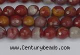 CNJ308 15.5 inches 4mm faceted round noreena jasper beads