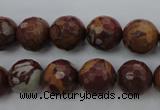 CNJ38 15.5 inches 12mm faceted round noreena jasper beads wholesale