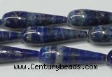 CNL1271 15.5 inches 10*35mm teardrop natural lapis lazuli beads