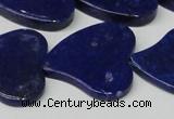 CNL1291 15.5 inches 31*33mm heart natural lapis lazuli beads