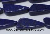 CNL1298 15.5 inches 12*28mm triangle natural lapis lazuli beads