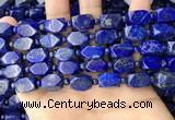 CNL1688 4mm round & 8*12mm - 11*15mm faceted nuggets lapis lazuli beads