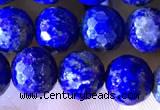 CNL1707 15.5 inches 8mm faceted round lapis lazuli beads