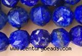 CNL1718 15.5 inches 6mm faceted nuggets lapis lazuli beads