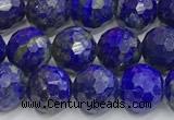 CNL1732 15 inches 10mm faceted round lapis lazuli beads