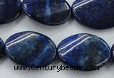 CNL704 15.5 inches 18*25mm twisted oval natural lapis lazuli beads