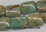 CNS148 15.5 inches 15*20mm rectangle natural serpentine jasper beads