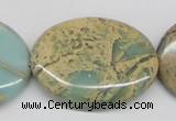 CNS170 15.5 inches 30*40mm oval natural serpentine jasper beads