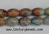 CNS203 15.5 inches 10*14mm rice natural serpentine jasper beads