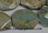 CNS263 15.5 inches 22*30mm octagonal natural serpentine jasper beads