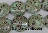 CNS288 15.5 inches 18mm flat round natural serpentine jasper beads