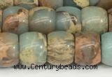 CNS307 15.5 inches 8*10mm rondelle serpentine jasper beads